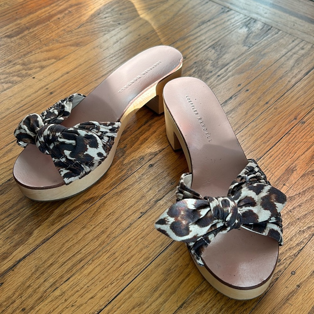 Loeffler Randall wooden heeled sandals